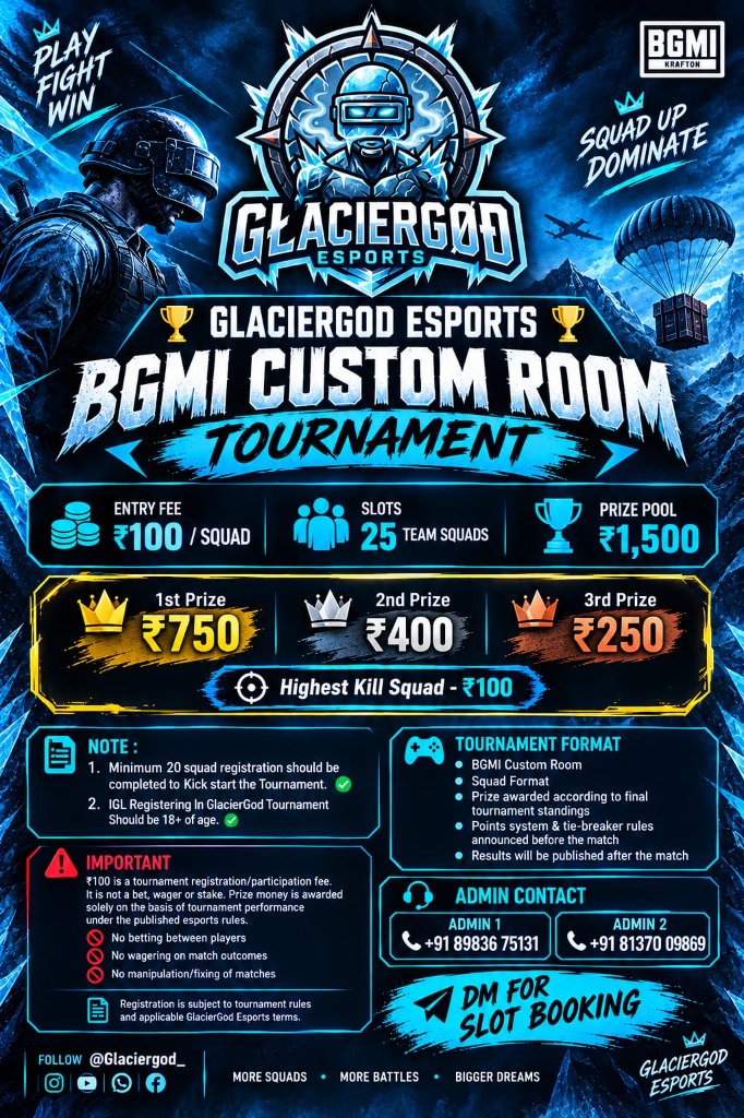 GlacierGod 3-Day Tournament Official Poster