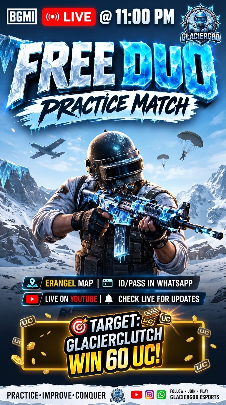 GlacierGod Free Duo Practice Match Official Poster