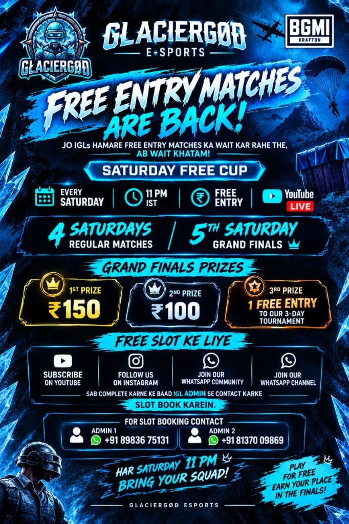 GlacierGod Saturday Free Cup Official Poster